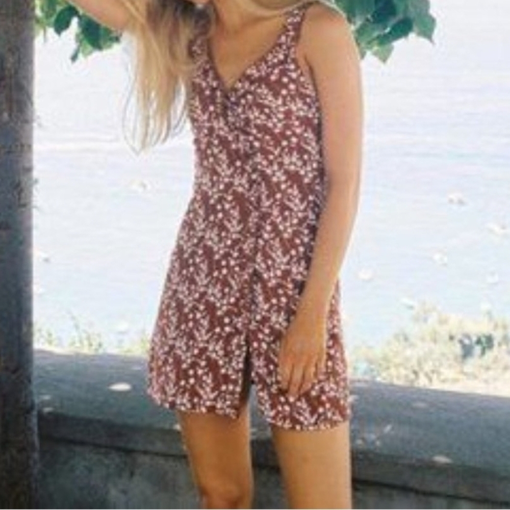 With Jean | Bea Mini Dress In Rust Size M